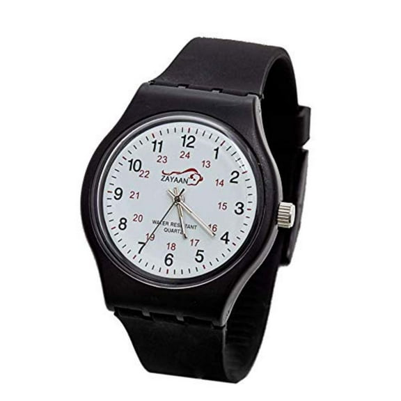 Zayaan Health Scrub Wear Classic Balance Medical Watch, Water Resistant, Black (Pack of 1)