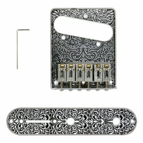 Zayman Chrome 6-Saddle Bridge & Control Plate for Fender Telecaster, US Spec Upgrade Kit