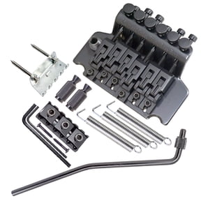 Zayman Double Locking Tremolo System Bridge – Chrome Electric Guitar Replacement Parts with Hardware