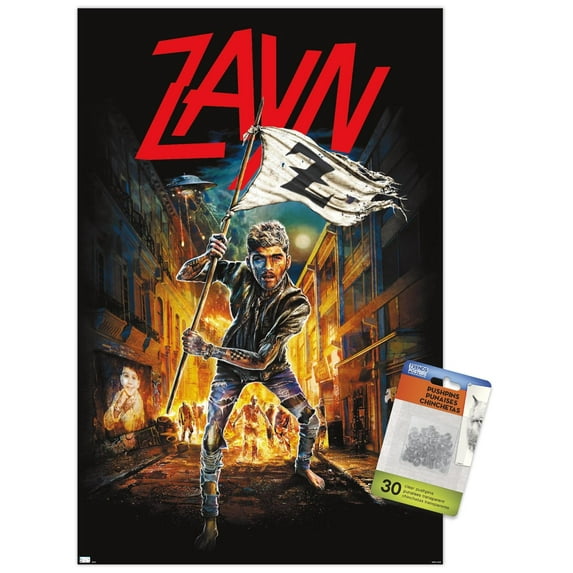 Zayn - Flag Wall Poster with Pushpins, 14.725" x 22.375"