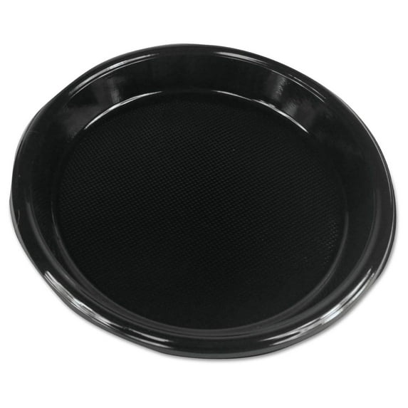 Zazesaby PLHIPS10BL Hi-Impact Plastic Dinnerware, Plate, 10-Inch Diameter, Black, 500/Carton