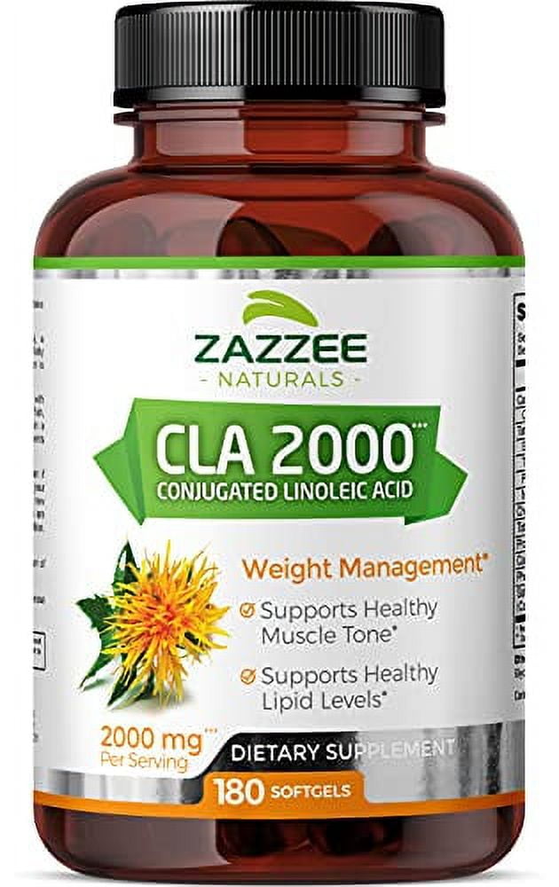 Zazzee CLA, 2000 mg, 180 Softgels, HighPotency Conjugated Linoleic