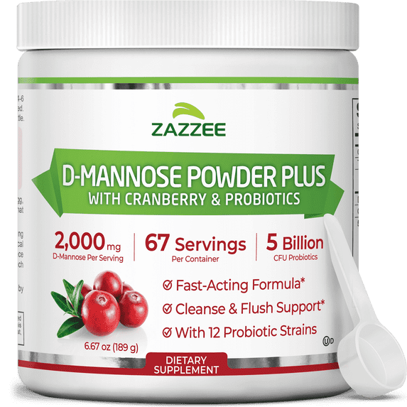 Free Shipping! Zazzee Naturals D-Mannose Powder, 2000 mg, 67 Servings ...