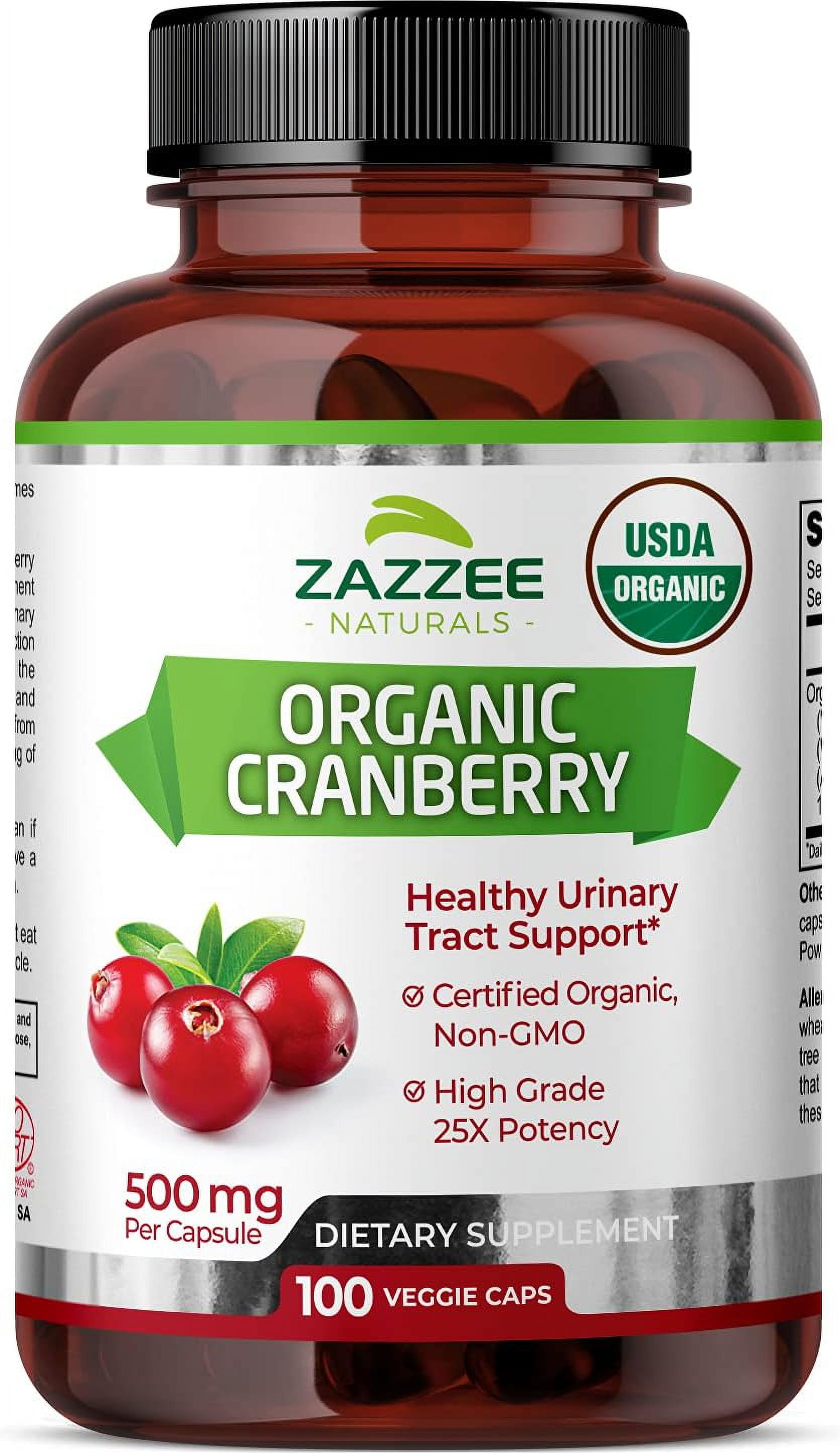 Zazzee Naturals Organic Cranberry 25:1 Extract, 12500mg, 100