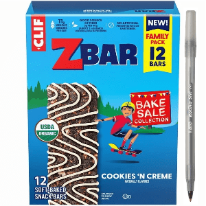 Zbar Bake Sale Collection Cookies 'N Crème Organic Soft-Baked Energy Snack Granola Bars