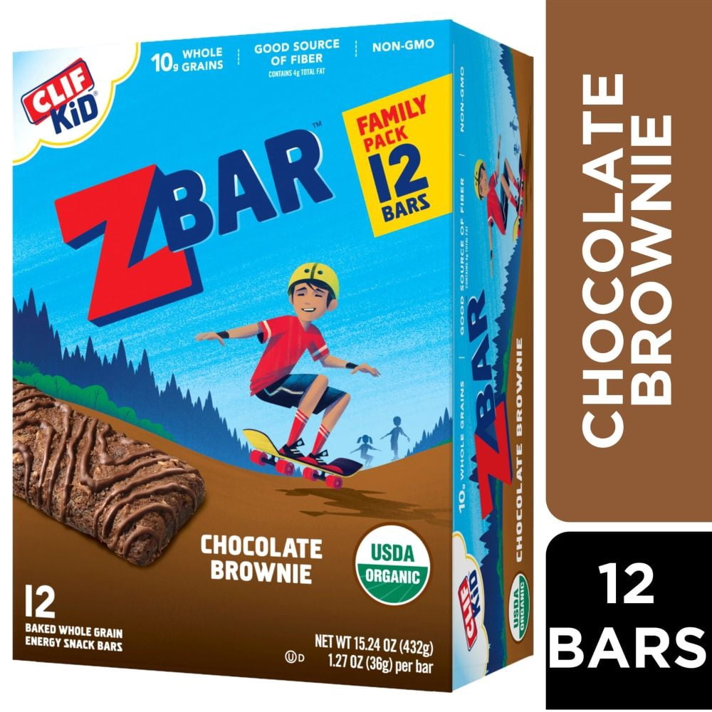 Zbar Chocolate Brownie Organic Soft-Baked Energy Snack Granola Bars 12 ct - Pack of 3