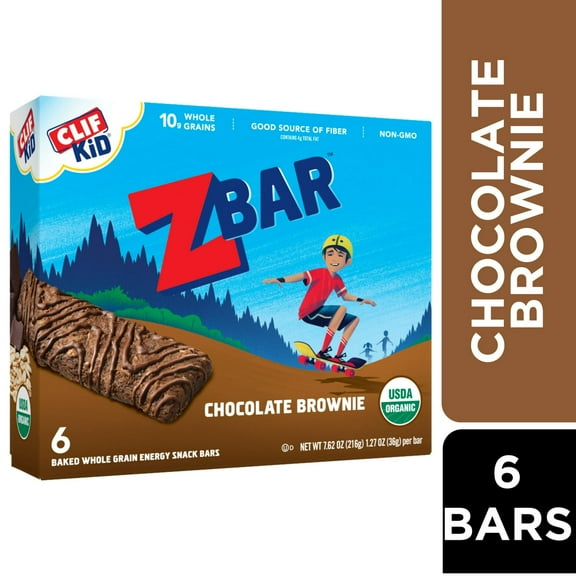Zbar - Chocolate Brownie - Soft Baked Whole Grain Snack Bars - USDA Organic - Non-GMO - Plant-Based - 1.27 oz. (Pack of 2)