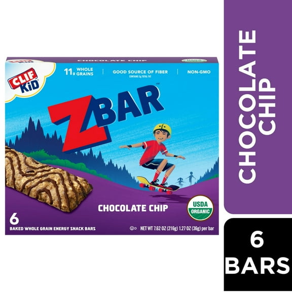 Zbar - Chocolate Chip - Soft Baked Whole Grain Snack Bars - USDA Organic - Non-GMO - Plant-Based - 1.27 oz. (Pack of 2)