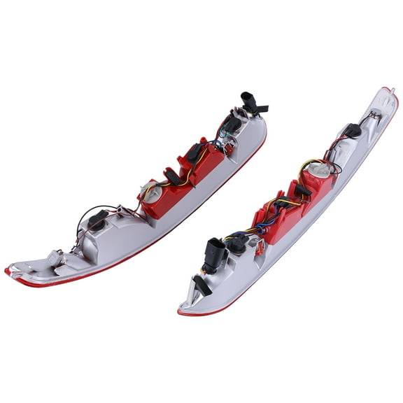 Zcargel 1 Pair Rear Bumper Tail Light Lamp Assembly Red Lens Chrome Housing, OE Replacement 8R0945095 8R0945096, Direct Fit for Audi Q5 2010-2016 US Version Only Rear Reflector Lamps