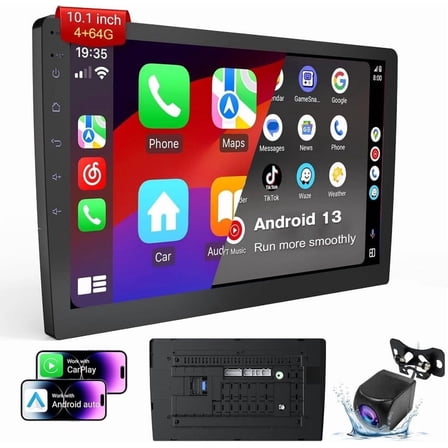 Zcargel 10.1" Android 13 Car Stereo Radio Double Din GPS Navigation, Wireless CarPlay Android Auto Touch Screen Car Stereo with Bluetooth Car Radio, 4+64 Head Unit for Chevrolet Trailblazer 2002-2009