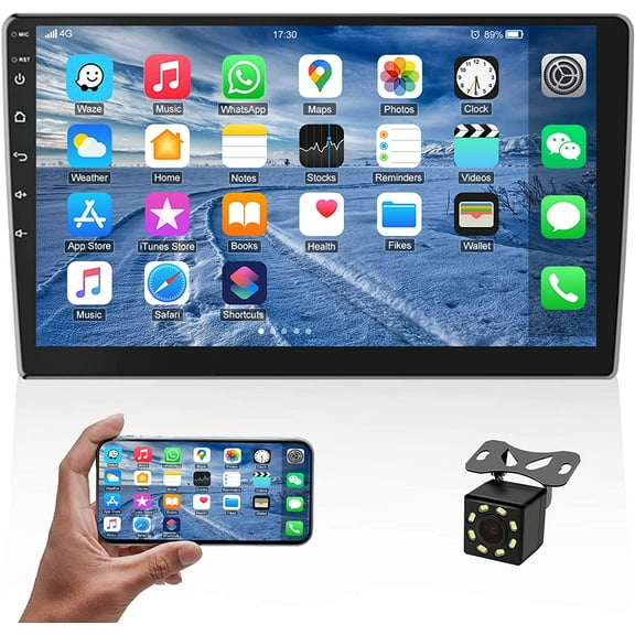 Zcargel 10.1" Android 13 Double Din Car Stereo Radio, 4+64GB GPS Navigation WiFi Multimedia Head Unit, Wireless CarPlay Android Auto, Touch Screen Radios for Cars, for Mercury Mariner 2005-2007