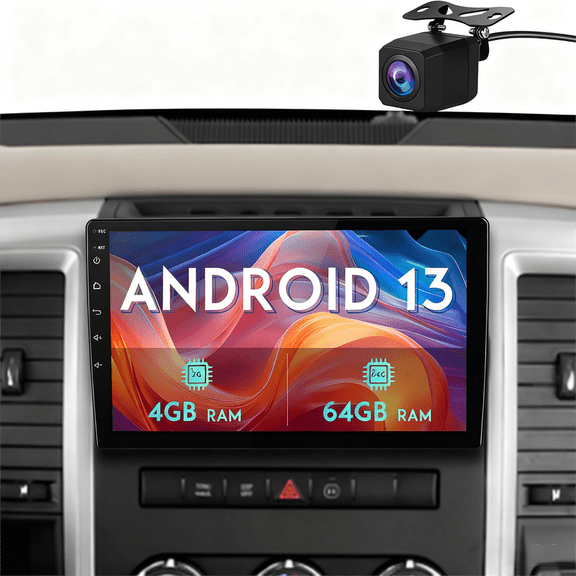 Zcargel 10in Android 13 Car Stereo Double Din with Wireless CarPlay & Android Auto, Split Screen, AHD Backup Camera, Bluetooth WiFi FM/RDS, Head Unit In-Dash for Chrysler Town & Country 2008-2012