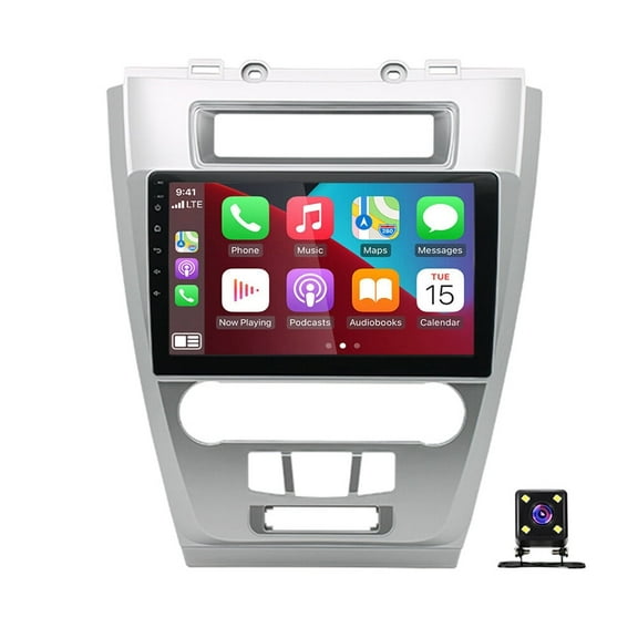 Zcargel 10in Android 13 Car Stereo GPS Navigation, 2+32GB, Touchscreen Radio, Built-in Wireless CarPlay, WiFi, FM/RDS, DSP, SWC, Steering Wheel Control, Backup Camera, for Ford Fusion 2010-2012