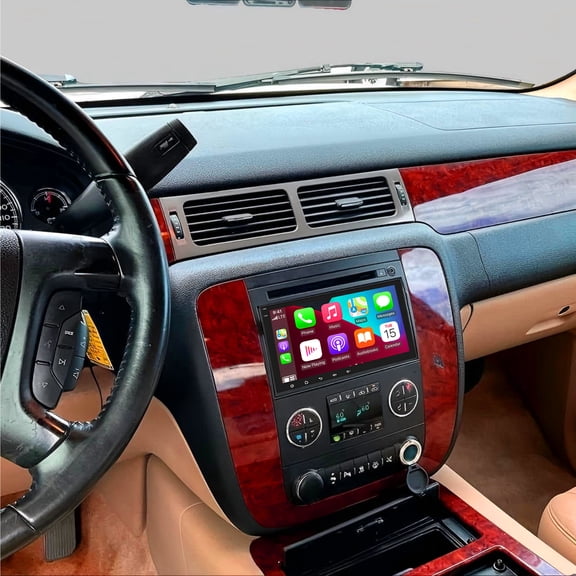 Zcargel 2+32G Car Stereo for Chevrolet Avalanche 2007-2013 with Carplay Android Auto 8" Touch Screen Car Radio with GPS Navigation Bluetooth Wifi FM SWC Split Screen