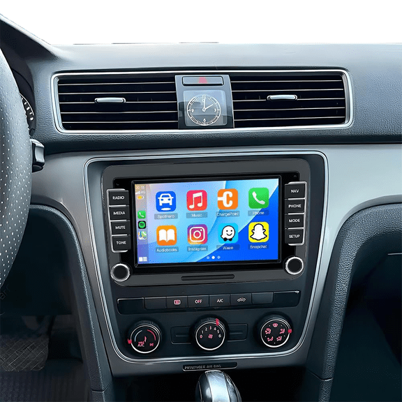 Zcargel 2+64G Car Radio Stereo for VW Passat 2007-2014 with Wireless CarPlay Android Auto 7" Touchscreen Head Unit with GPS Navigation Bluetooth WiFi FM/RDS SWC