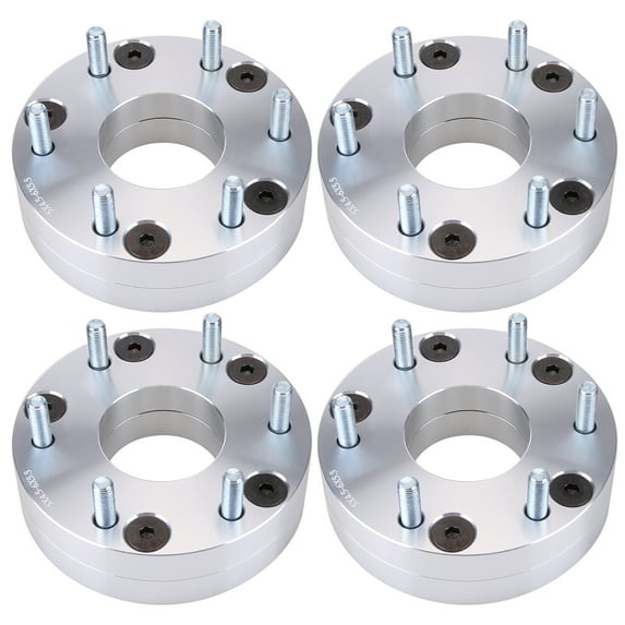 Zcargel 2 Inch Flange Hubcentric Wheel Adapters 5x4.5 inch to 6x5.5 inch, 5x114.3mm to 6x139.7mm Bolt Pattern, 74mm Hub Bore, 12x1.5 Thread Pitch CNC Machined 6061-T6 Aluminum Alloy