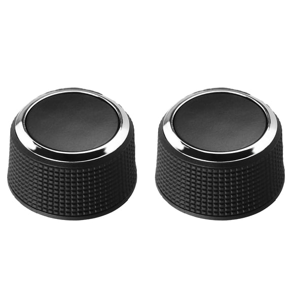 Zcargel 2 Rear Audio Radio Control Knobs for Cadillac Escalade Buick Enclave 2007-2017 Replace 22912547 Plastic Black Durable Precise Fit