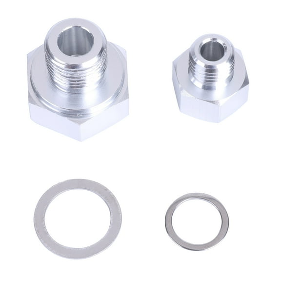 Zcargel 2PCS Oil Pressure Adapter with Gaskets, Aluminum M12x1.5 & M16x1.5 Threaded Fittings, Compatible with GM LS Series Engines LS1 4.8L 5.3L 6.0L, Durable Oil Pressure Sensor Port Adapters