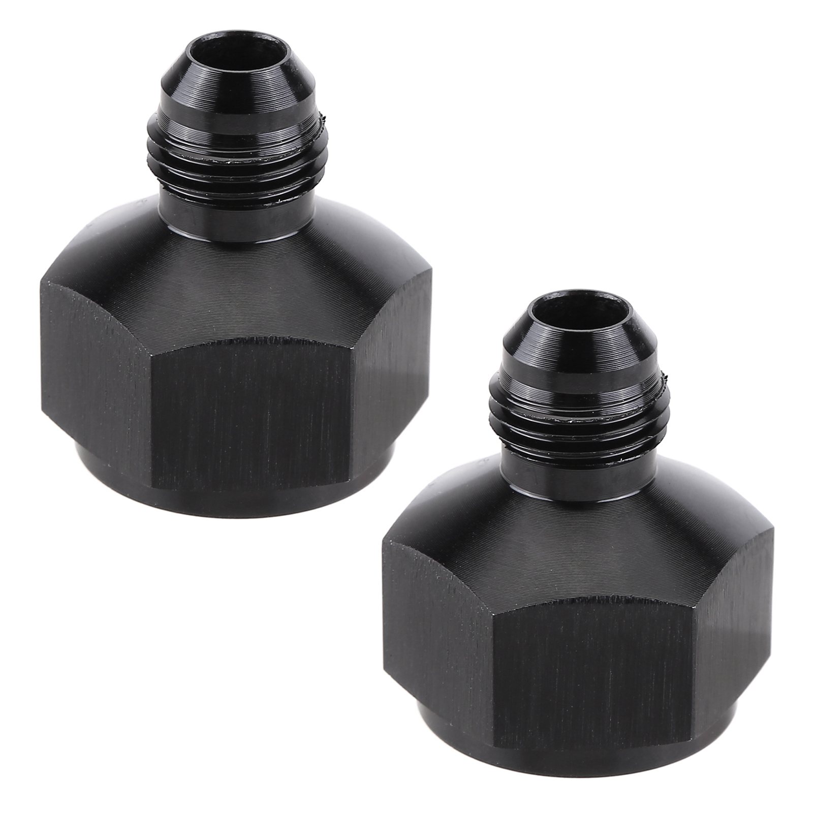 Mvated AN10 To 3/4" NPT Male Straight Adapter Fittings – Black Anodized Aluminum – 2 Pieces