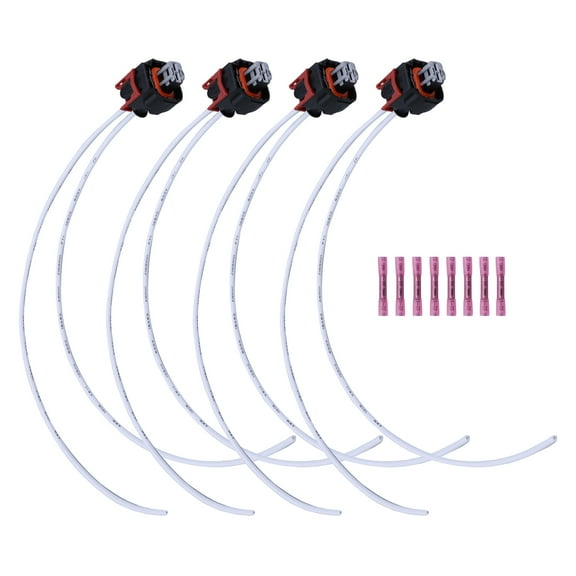 Zcargel 4PCS Fuel Injector Pigtail Harness Connectors with Heat Shrink Butt Connectors, Replace OE 19368140 PT3739, for Chevy GMC L5P 6.6L Diesel 2017-2024, Replacement Wiring Harness Repair Kit