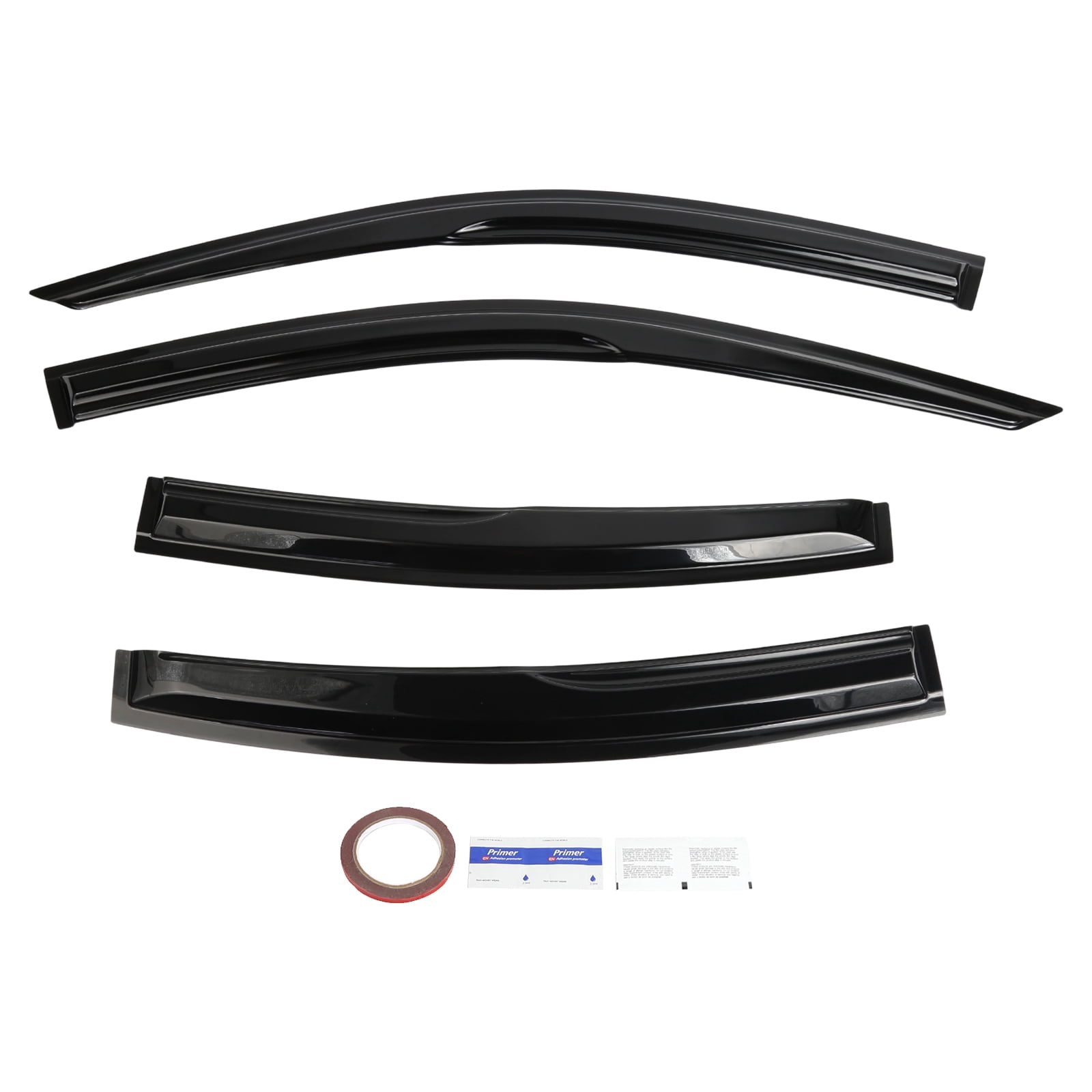 Aazon.co: Deebior 94109Y Chroe Side Window Visor Wind Vent Deflector,4pc Outside ount Style