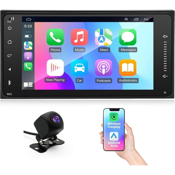 Zcargel 7" Android 13 Car Stereo 2+32GB GPS Sat Navi Multimedia Head Unit, Double Din Radio with WiFi, CarPlay Android Auto, Touch Screen Car Stereo, Car Radio Radios for Cars, for Scion xD 2008-2014