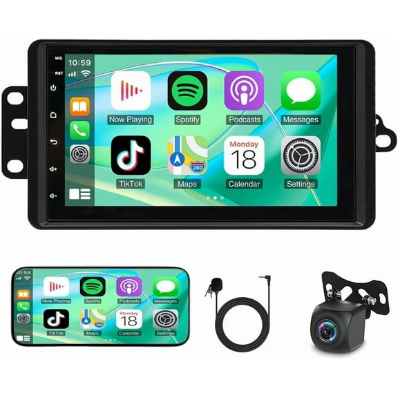 Zcargel 7" Android 13 Car Stereo Double Din Multimedia Radio, WiFi Bluetooth GPS Navigation, Car Play Android Auto Integration, Carplay Screen for Car 2+32GB Head Unit, for Ford Explorer 1998-2005