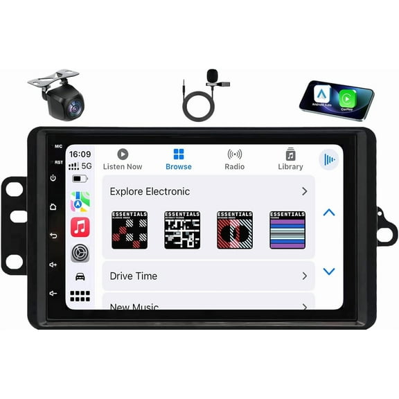 Zcargel 7" Android 13 Car Stereo Radio, Double Din Touchscreen Multimedia Head Unit for Apple CarPlay Android Auto, GPS Navigation, DSP+RDS HiFi Audio, SWC Support + Camera, for Chevy SSR 2004-2006