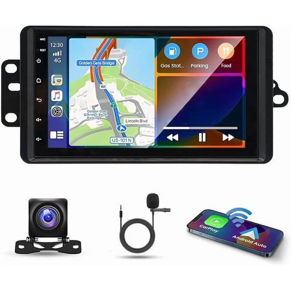 Zcargel 7" Android 13 Double Din Car Stereo Radio, Touchscreen Head Unit with Apple CarPlay Android Auto, GPS Navigation WiFi Bluetooth Multimedia Player 2+32GB, for Ford Expedition 1998-2002