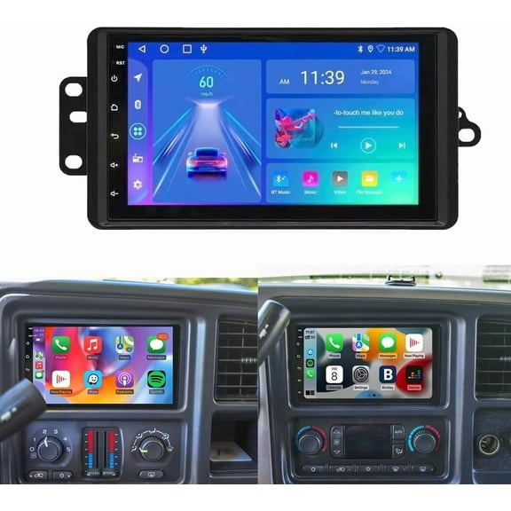Zcargel 7" Android 13 Double Din Dash Car Stereo Radio, CarPlay Android Auto GPS Navigation, Bluetooth WiFi Multimedia Head Unit 2+32GB, for Chevy Blazer Trailblazer 2004-2006