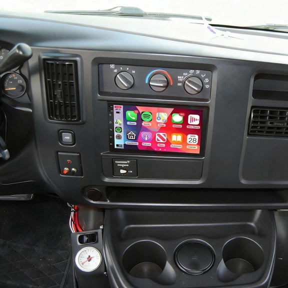 Zcargel 7" Car Stereo Android 13 2+32G for Chevy Express Android Auto Split Screen WiFi Backup Camera Steering Wheel Control