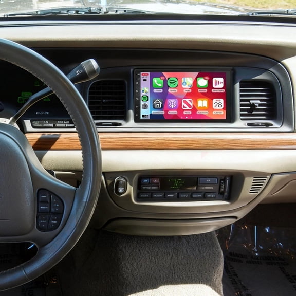 Zcargel 7" Car Stereo Android 13 2+32G for Ford Crown Victoria Mirror Link GPS Navigation Steering Wheel Control Backup Camera