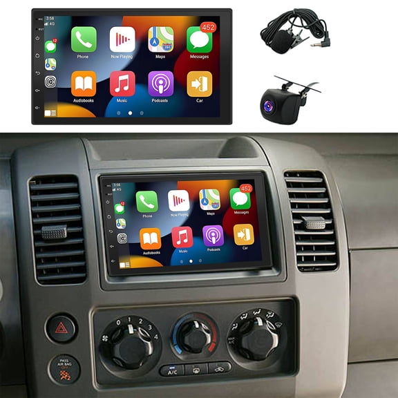 Zcargel 7" Car Stereo Android 13 2+32G for 2005-2012 Nissan Frontier S/SV Split Screen WiFi Bluetooth FM/RDS Backup Camera