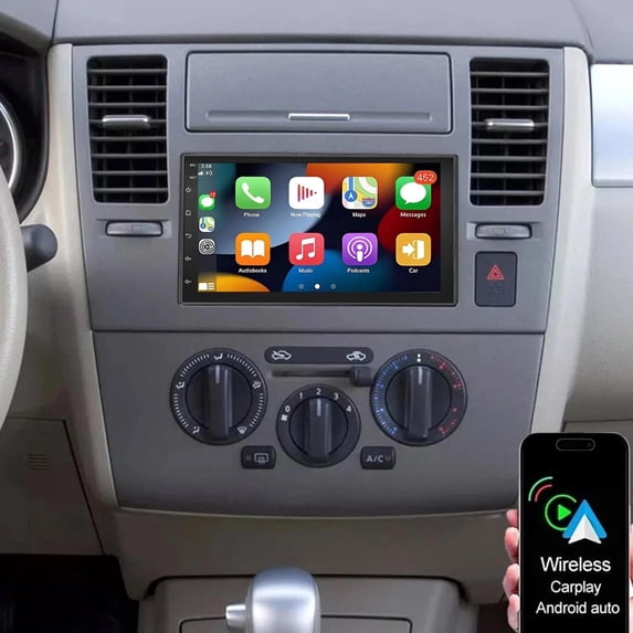 Zcargel 7" Car Stereo Android 13 2+32G for Nissan Versa Android Auto Steering Wheel Control FM/RDS GPS