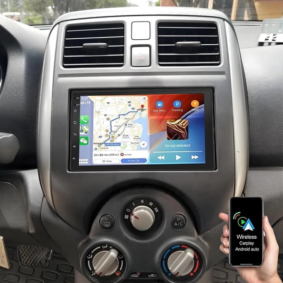 Zcargel 7" Car Stereo Android 13 2+32G for Nissan Versa Mirror Link GPS Navigation Double USB Bluetooth