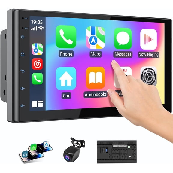 Zcargel 7 Inch Android 13 Car Stereo Radio 2+32GB Multimedia Head Unit, GPS Navigation, CarPlay Android Auto, Bluetooth, DSP+RDS HiFi Sound, AHD Backup Camera + Mic, for Nissan Murano Z50 2003-2008