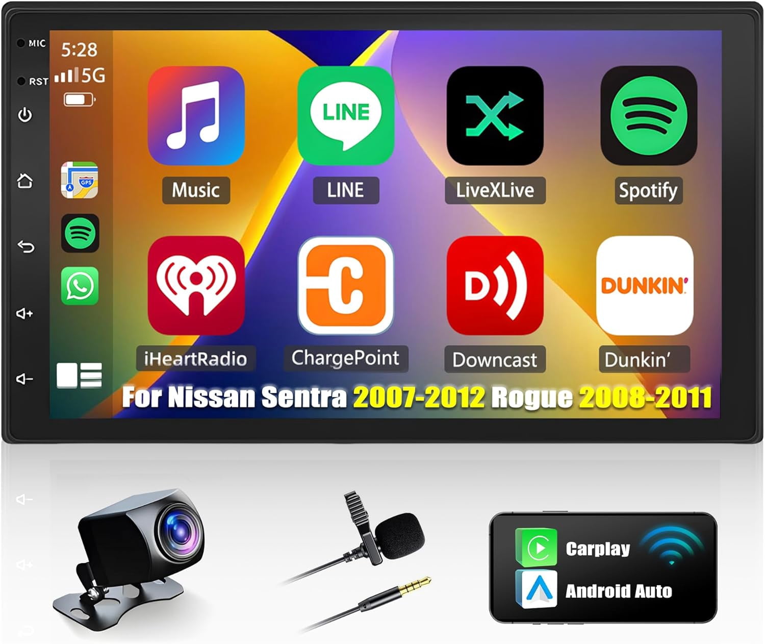 Zcargel 7 Inch Android 13 Car Stereo Radio 2+32GB Multimedia Head Unit ...