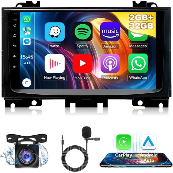Zcargel 7 Inch Android 13 Car Stereo Radio 2+32GB Multimedia Head Unit with GPS Navigation, CarPlay Android Auto, WiFi, DSP+RDS Audio, AHD Backup Camera + Mic, for Mercedes-Benz Sprinter 2006-2018