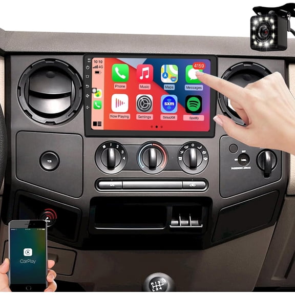 Zcargel 7 Inch Touchscreen Android 13 Head Unit 2+32GB with CarPlay Android Auto, GPS Navigation, WiFi Bluetooth, DSP+RDS HiFi Audio, AHD Backup Camera + Mic, for Ford F-150 Heritage 2004