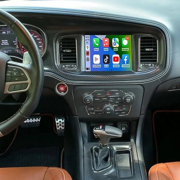 Zcargel 8.4" Android 14 Car Stereo 2+32G for Dodge Charger Challenger Mirror Link CarPlay Android Auto WiFi SWC FM/RDS Mic AHD Camera