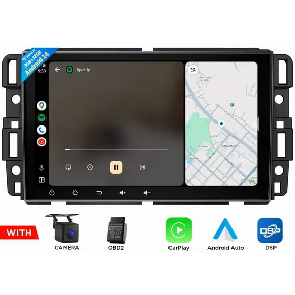 Zcargel 8" Android 14 Car Stereo Double Din Touch Screen for Chevrolet Captiva Sport 2012-2015 SUV, Wireless CarPlay Android Auto, Bluetooth Car Radio with GPS Navigation, FM RDS WiFi SWC USB 2+32GB