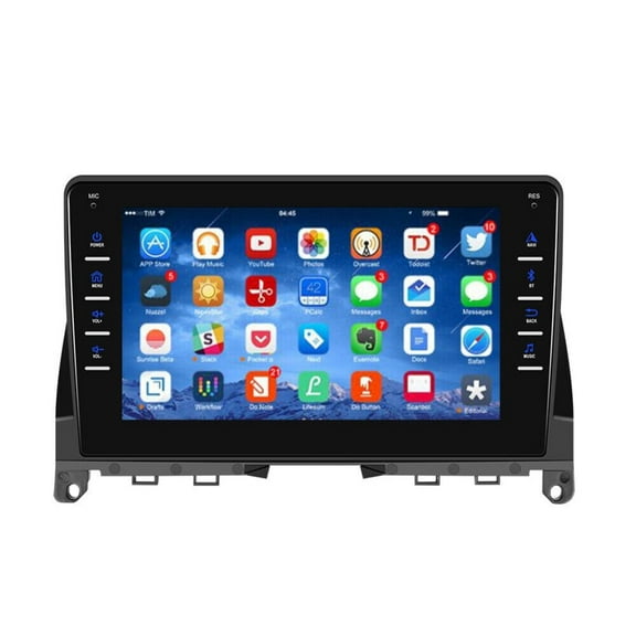 Zcargel 8in Android 15 Car Stereo Radio GPS Navigation Head Unit for Mercedes-Benz W204 2006-2011, 2+32G Car Radio with Wireless CarPlay Android Bluetooth WiFi RDS SWC Split Screen Physical Buttons
