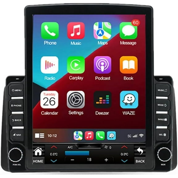 Zcargel 9.7" Android 13 Double Din Car Stereo Radio 2+32GB GPS Navigation Multimedia Head Unit, Wireless CarPlay Android Auto, Touch Screen Radios for Cars, for Dodge Challenger 2008-2014