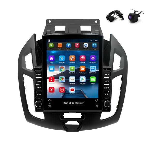 Zcargel 9.7" Car Stereo 4GB+64GB Android 15 GPS Navigation Wireless CarPlay Android Auto Mirror Link Split Screen SWC Fits for Ford Transit 2014-2018