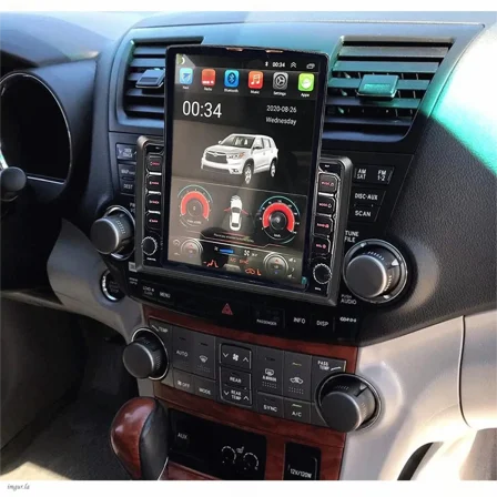 Zcargel 9.7" Double Din Car Stereo Radio for Toyota Highlander 2014-2019, Android 13 Head Unit with Wireless CarPlay & Android Auto, GPS Navigation Bluetooth WiFi Touchscreen, Backup Camera, 2+32GB