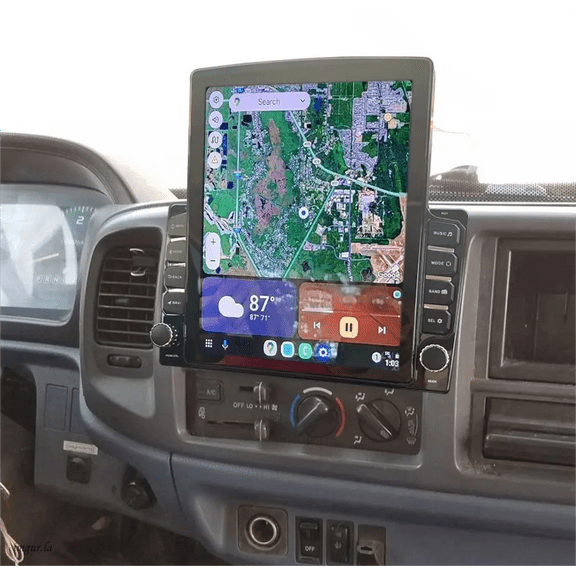 Zcargel 9.7" Hardwired Double Din Car Stereo, Android 13 Head Unit for Hino 165/268/308/338 Trucks 2005–2020, Wireless CarPlay & Android Auto, Bluetooth WiFi SWC, Mirror Link, Backup Camera