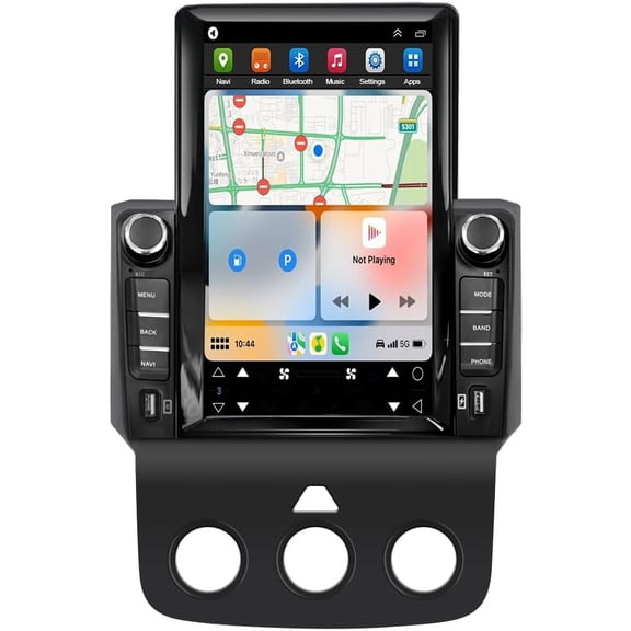 Zcargel 9.7 Inch Car Stereo Double DIN Radio Android 14 GPS Navigation Car Accessories CarPlay Screen for Car Android Auto Bluetooth AHD Camera Microphone Tool for Dodge Ram 2013-2019, 4GB+64GB