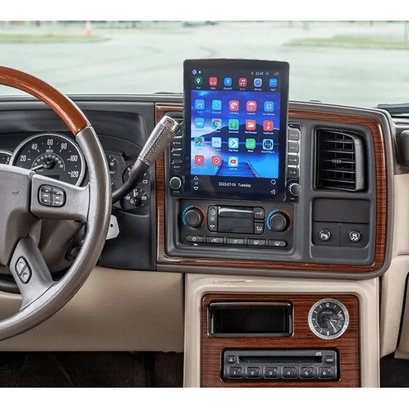 Zcargel 9.7in Android 13 Double Din Car Stereo Head Unit for Cadillac Escalade EXT 2002–2006, Hardwired HD Touchscreen System with Wireless CarPlay & Android Auto, Bluetooth WiFi SWC Mirror Link