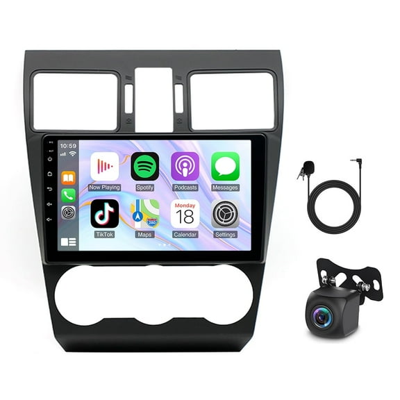 Zcargel 9" Android 14 Car Stereo for Subaru Forester WRX/XV 2012-2015, 2-DIN, Wireless & Wired CarPlay Android Auto, GPS, Bluetooth WiFi FM/RDS DSP SWC, 4+64GB, Mirror Link + AHD Backup Camera