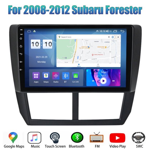 Zcargel 9 Inch Car Radio Stereo for Subaru Forester Impreza 2008-2012 Andriod 13 4GB+64GB with Carplay Android AUTO Bluetooth GPS Navigation Wifi